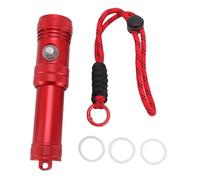 Keenso Luz de Buceo, 1200 Luminosidad Luminosa Luz de Buceo Linterna Submarina con 50 M a Prueba de Agua para Pesca de Buceo Observación Marina de Emergencia (rojo)