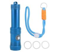 Keenso Luz de Buceo, 1200 Luminosidad Luminosa Luz de Buceo Linterna Submarina con 50 M a Prueba de Agua para Pesca de Buceo Observación Marina de Emergencia (BLUE)