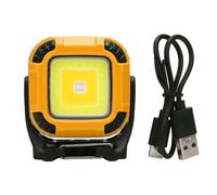 Keenso Luz de Trabajo con Imán, Base de Imán Fuerte, ángulo de Iluminación Ajustable, Luz de Trabajo de 1200mah para Reparación de Automóviles, Emergencia para Acampar (W892-1 amarilla)