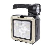 Keenso Luz de Trabajo Solar con Kit de Herramientas, Haz de 10 W, 500 M, 5 Modos, 4 Luces Indicadoras de Carga, Linterna Recargable Tipo C para Emergencia de Camping