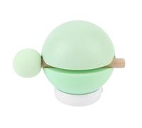 Keenso Luz Nocturna de de Madera, Lámpara de Noche de Silicona de Madera de Haya, 3 Niveles de Brillo, Control de Grifo Recargable Tipo C para Decoración de Escritorio de Dormitorio Infantil (GREEN)
