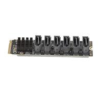 Keenso M.2 a la Tarjeta de Adaptador ASM1166 Tarjeta de Expansión de Enchufe y Reproducción para un Espacio de Datos Masivo, Buena Disipación de Calor para la Expansión de 1 PC