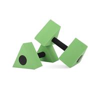 Keenso Mancuernas de Entrenamiento de Agua, 2 Piezas EVA Triángulo Mancuernas Pesas de Agua Mancuernas Mancuernas de Agua Juego de Pesas Equipo de natación Fitness(Verde) Trajes de baño