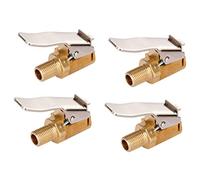 Keenso Mandril de Aire para Neumático, Adaptador de Boquilla de Válvula de Latón de 8 Mm con de Bloqueo, para Conexión de Bomba de Neumático de Manguera de Orificio Pequeño (Colores Variados)