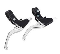 Keenso Manetas de Freno de Bicicleta, 1 par Manija de Freno de Bicicleta Montaña (Plata)