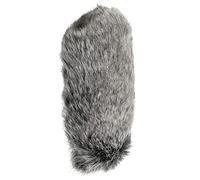 Keenso Manguito de Viento Profesional de Piel Artificial para Micrófono, Reducción de Viento, Adecuado para Videomic Gris 8,2 X 4,3 Pulgadas