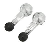 Keenso Manija de Manivela para Ventana de 2 Piezas, Manija de Manivela para Ventana de Puerta Cromada de Metal, Fácil Instalación, Reemplazo Interior para Cimarron Eldorado Camaro LeSabre