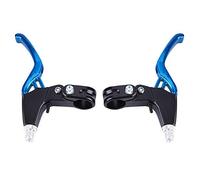 Keenso - Manijas de palanca de freno de bicicleta, 1 par de manijas de freno de bicicleta de montaña de aluminio, nivel de embrague, asas (azul)