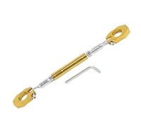 Keenso Manillar Cruzado de Equilibrio de Motocicleta Universal, Manillar de Palanca de Refuerzo Cruzado de Equilibrio de Motocicleta de Aleación de Aluminio Ajustable para Pieza (Gold)