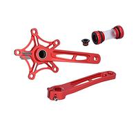 Keenso Manivela de bicicleta 130BCD, juego de brazos huecos de una pieza de manivela de aleación de aluminio, diseño ligero, pedaleo estable, para uso en bicicletas de carretera y bicicletas plegables