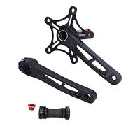 Keenso Manivela de bicicleta 130BCD, juego de brazos huecos de una pieza de manivela de aleación de aluminio, estructura ligera, pedaleo estable, para uso en bicicletas de carretera y bicicletas