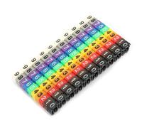 Keenso MARCACIÓN DE CIERRO DE Corte, Número Digital Tubo Número DE Alambre Número DE Etiqueta Marcador DE Cable DE Tubo Colorido (100pcs KCM-2.5 mm 2.5 Metros Cuadrados)