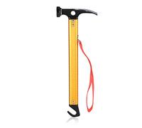 Keenso Martillo para Acampada, Mazo-azada-Extractor Metal para Acampar al Aire (Oro) Tiendas de campaña y Accesorios