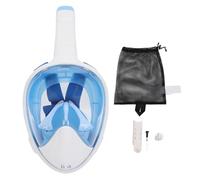 Keenso Máscara de Snorkel de Cara Completa con Superior Seco, Máscara de Snorkel de Vista Panorámica de 180 Grados para Bucear (S/M)