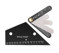 Keenso Medidor de Acción de Cuerda, Combo de Calibre de Varilla de Armadura de Acero Inoxidable, Juego de Guía de Nivelación de Trastes de Precisión para Configuración de Guitarra