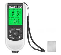 Keenso Medidor de Espesor de Revestimiento de Pintura Medidor de Espesor de Revestimiento de Metal ABS 0 a 2000um Sonda Fe y NFe Resolución de 1um para Inspección de Automóviles Reparación de (WHITE)