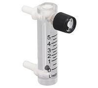 Keenso Medidor de Flujo de Aire de 0 a 5 Lpm Ajustable para el Tipo de Ensamblaje del Panel con Escalas para Medir y Regular el Flujo de Gas del Acrílico para el Consumo de Laboratorio