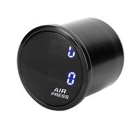 Keenso Medidor de Presión de Aire, Medidor de Refuerzo de Acero de 2 Pulgadas con Pantalla Digital LED Azul, Sensor de Alta Precisión, de 12 V PSI, Lectura Rápida, Fácil Instalación para Coche