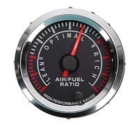 Keenso Medidor de Relación Aire- Medidor AFR de 2 Pulgadas, 52 Mm, 12 V, Plástico, Pantalla LED de 7 Colores, Alta Precisión, Fácil Lectura, Universal para Automóviles de Gasolina de 4, 6 y 8