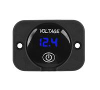 Keenso Medidor de Voltaje Digital LED con Interruptor Táctil, Monitor de Nivel de BateríA de 5 A 48 V, Pantalla de 3 Dígitos, Resistente Al Agua IP65 y Protección con Fusible de 10 A,