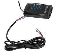 Keenso Medidor Electrónico 3 en 1 para Motocicleta, Resistente Al Agua, LED, Reloj Digital, Termómetro para Motocicletas, Material Acrílico (Blu-ray (especificación 2627021))