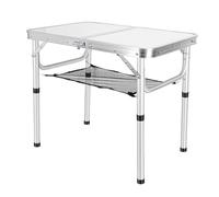 Keenso Mesa Plegable, Mesa de Camping de Aluminio de Altura Ajustable para Senderismo en Interiores y Exteriores, Campamento, Barbacoa, Playa