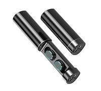 Keenso Mini Auriculares con Pantalla LED y Control Táctil para Gimnasio, Deportes Al Aire Libre, Color Negro, Paquete de 2