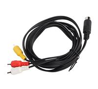 Keenso Mini DIN a 3 Cable Cable de Sonido de Sonido Apretado Compuesto para Reproductores de DVD Dispositivos de Salida de TV con Mini DIN 9 Pin Salida 5.9 Pies Cabellones de Portátiles Top Cajas