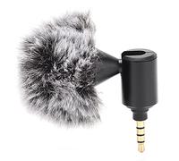 Keenso Mini Micrófono Cardioide de 3,5 Mm, Aleación + Plástico, Negro, Micrófono Portátil y Flexible para Teléfonos Móviles y Cámaras