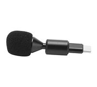 Keenso Mini Micrófono Portátil USB-C, Grabación de Sonido Clara para Teléfonos, ángulo Ajustable, Incluye Protector Antiviento, Negro