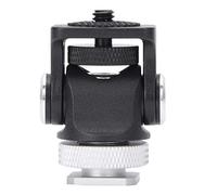 Keenso Mini Soporte Plateado para Zapata, Ajuste Compacto de 360 grados para Monitor de Cámara, Micrófono Flash, Accesorios de Fotografía