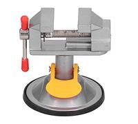 Keenso Mini Tornillo de Banco con Ventosa, Herramienta Manual de Rotación de 360 grados de Acero 45# de Alta Resistencia para Superficies de Vidrio Lisas