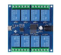 Keenso Módulo de relé USB, Diseño de Control de 8 Canales | Sin unidad, rendimiento estable, protección contra sobrecorriente, fácil de instalar, material de PCB