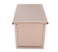 Keenso - Molde de pan antiadherente con distribución uniforme del calor para resultados de cocción constantes, apto para lavavajillas (oro con tapa)