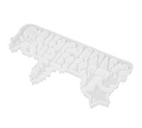 Keenso Molde de Resina de Silicona Navideño, Seguro, Duradero, Fácil de Limpiar, Moldes de Letras 3D de Resina para Decoraciones Navideñas