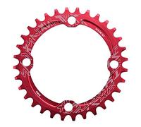 Keenso Monoplato de Bicicleta, 32/34/36/38T BCD 104 mm Plato para Bicicleta de Montaña(36T-Rojo) Bicicletas y Accesorios