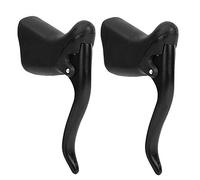 Keenso Mountain Road Bike Bicicleta Manetas de freno Palanca de freno de ciclismo Negro Plata(Negro)