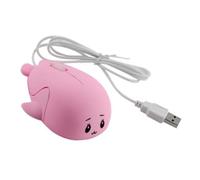 Keenso Mouse de Cable de Dibujos Animados Lindos Mouse de Computadora USB para Monitoreo y Comodidad Correctos, Escritorio para Computadora Portátil de, Material de ABS Duradero
