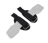 Keenso Muñequeras de Levantamiento de Pesas, Correas de Entrenamiento de Cuero de Vaca con Almohadilla Ancha Antideslizante para la Palma para Levantamiento de Pesas, Peso Muerto, (GREY)