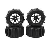 Keenso Neumáticos de Coche RC, 4 Piezas de Cubo Hexagonal de 12 Mm de Diámetro de 85 Mm de Repuesto de Neumáticos de Goma para Coche RC 16A01 16A02 16A03 16A04 16A08 1/16