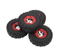 Keenso Neumáticos, Juego de Ruedas de Coche RC de Goma de Plástico Ligero, 4 Piezas Ruedas de Repuesto para 124006 12428 12427 12423, Fácil Instalación para Aventura de Control Remoto