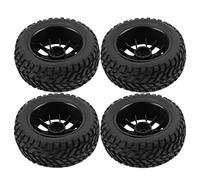 Keenso Neumáticos para Coche de Carreras RC, Neumáticos de Goma para Coche RC Todoterreno con Hexágono de 12 Mm, 75 Mm X 30, 4 Piezas Ruedas de Escala 1 10 para Vehículos HSP HPI en Grava de Hierba