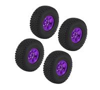 Keenso Neumáticos RC de 4 Piezas, Caucho de Aleación de Aluminio para SCX10 RBX10, Amortiguación Fuerte y Tracción Mejorada para Orugas 1/10 (Purple)