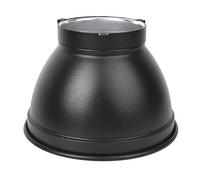 Keenso NiceFoto SN-04 Reflector Estándar de 55° para Montaje, Construcción Duradera de Aleación de Aluminio, Salida de Luz Concentrada para Fotografía de Altitud Fija, Negro/Plata, Larga Vida útil