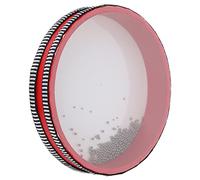 Keenso Ocean Drum Pandereta Tambor de Mano de Madera Maciza 8,1 X 8,1 X,6 Pulgadas Sonido de Onda Suave de Hierro Ajustable para Musicoterapia Aprendizaje Temprano Relajación Niños Adultos