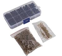 Keenso Ojos de muñeca de seguridad negros, 240 unidades, para manualidades con amigurumi, oso de peluche, regalo para interacción entre e hijos, material de resina de plástico