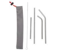 Keenso Pajitas Reutilizables Pajitas de Metal de Titanio Juego de 4 Piezas Reutilizables 4.53 Pulgadas .72 Pulgadas 5.51 Más 2.36 7.87 con Cepillo de Limpieza para Viajes en Casa Jugo Agua de Coco