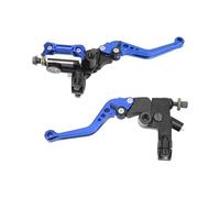 Keenso Palanca de Cilindro Maestro de Freno de 7 8 Pulgadas Palanca de Embrague de Freno de Motocicleta de Aluminio CNC con Depósito y Protector de Mano de Fibra de Carbono Kit de Manillar de 22 Mm