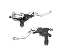 Keenso Palanca de Cilindro Maestro de Freno de 7 8 Pulgadas Palanca de Embrague de Freno de Motocicleta de Aluminio CNC con Depósito y Protector de Mano de Fibra de Carbono Kit de Manillar de 22 Mm