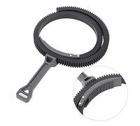 Keenso Palanca de de Enfoque de Plástico Duradero con Anillo de Engranaje, Correa de Transmisión de Engranaje Flexible, para Videocámaras y Cámaras HD, Negro/Gris/Azul, 29 G, 2,36 Pulgadas, (Gray)